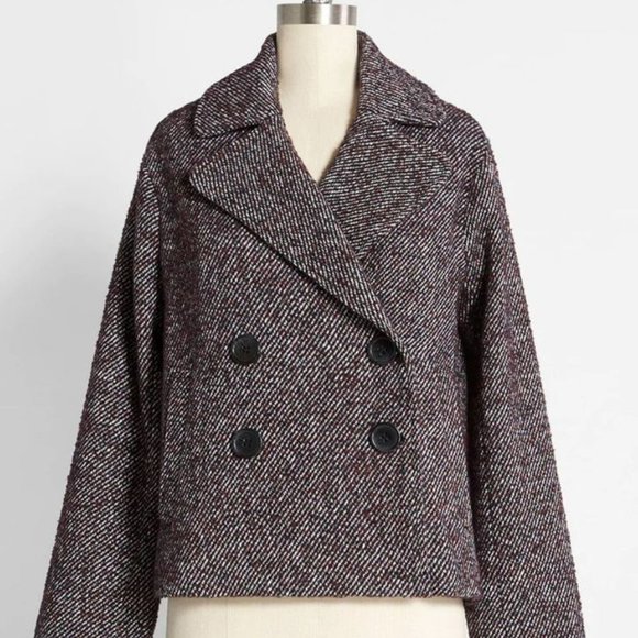 MODCLOTH Prim & Proper Peacoat - SIZE SMALL - WORN ONCE - EXCELLENT CONDITION - Picture 1 of 3
